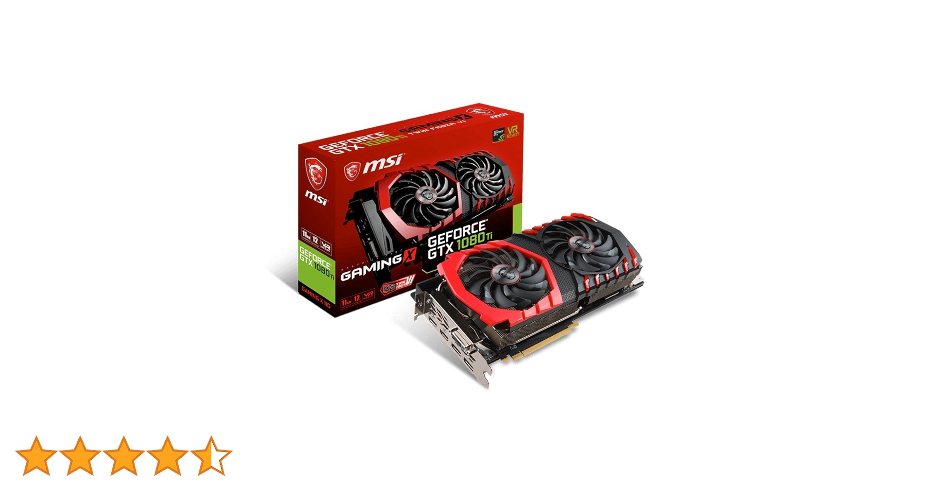 MSI NVIDIA GeForce GTX 1080 TI GAMING X 11G 11 GB GDDR5X 352